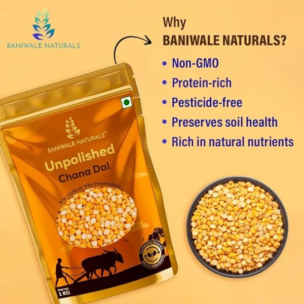Unpolished Chana Dal, 1kg - Image 3