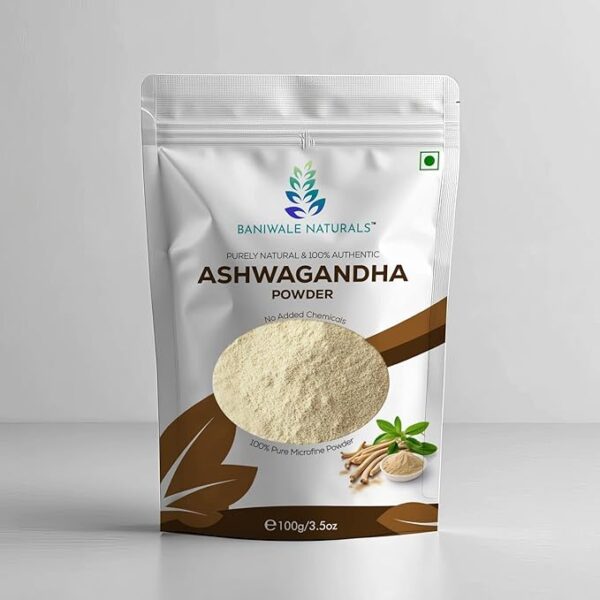 Ashwagandha Root Powder, Pure & Natural, Helps Fight Anxiety & Stress, Amukkara Kizhangu 100g