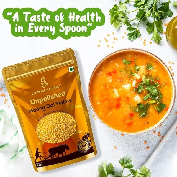 Baniwale Naturals Unpolished Moong Dal Yellow (Split), 1Kg - Image 4