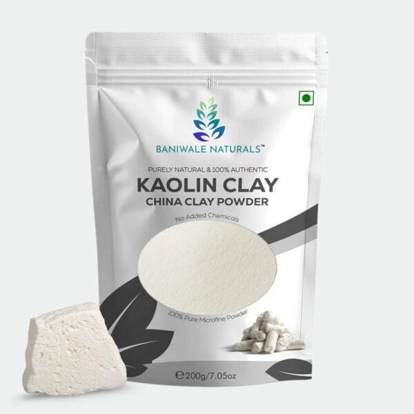 Kaolin clay powder Best kaolin clay powder for acne-prone skin in India Natural detox clay mask for sensitive skin